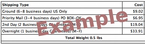 Shipping example