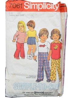 1970's Unisex/Toddlers Pattern