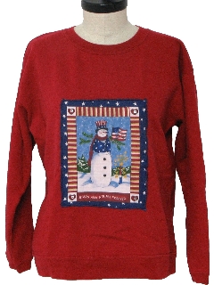 1980's Womens Ugly Christmas Sweatshirt