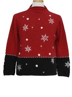 1980's Womens Mod Ugly Christmas Sweater