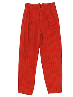 1980's Womens Christmas Red Totally 80s Pants