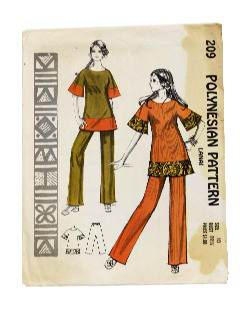 1960's Womens Hawaiian Sewing Pattern