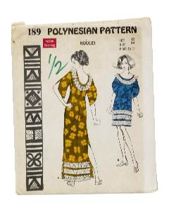 1960's Womens Hawaiian Sewing Pattern