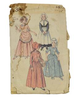 1970's Womens/Childs Period Costume Pattern