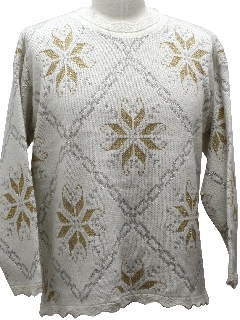 1980's Unisex Vintage Ugly Christmas Snowflake Sweater