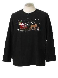 1980's Unisex Ugly Christmas Sweatshirt Style Sweater 