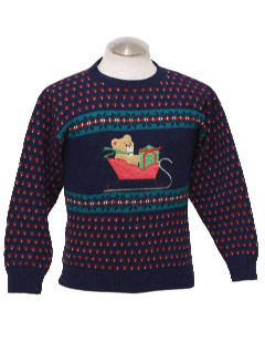 1980's Womens Vintage Bear-ific Ugly Christmas Sweater