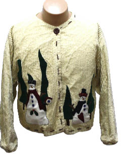 1980's Womens Ugly Christmas Sweater Jacket