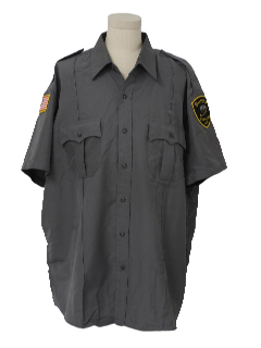 1990's Mens Security Style Work Shirt