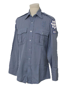 1980's Mens Police Style Work Shirt