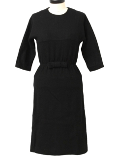 1950's Womens Fab Fifties Little Black Semi Formal Cocktail Dress