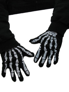 1990's Mens Accessories - Barry Weiss Storage Wars Style Skeleton Gloves