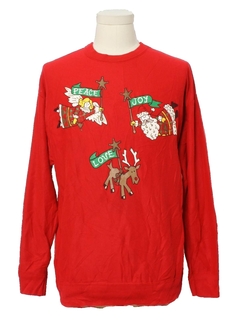 1980's Womens Vintage Totally 80s Ugly Christmas Sweatshirt