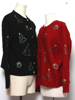 his and hers matching ugly christmas sweaters