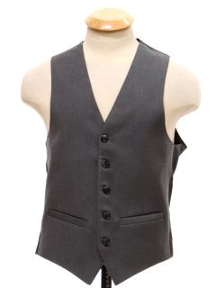 1980's Mens Grey Suit Vest