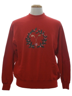 1980's Mens Golf Theme Ugly Christmas Sweatshirt