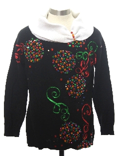 1980's Womens/Girls Ugly Christmas Cocktail Sweater