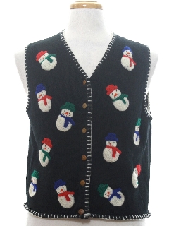 1990's Womens Ugly Christmas Sweater Vest