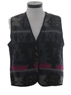 1980's Womens Wool Hippie Vest