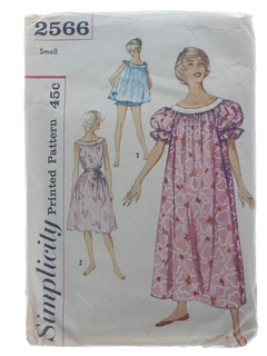1960's Womens Nightgown Pattern