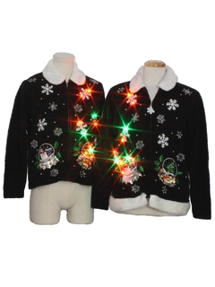 Related Posts Matching Ugly Christmas Sweaters. Are you looking for a way to be twice as tacky at your next holiday party? His and hers outfits do the trick every time. Check out our matching ugly Christmas sweaters so you and your sweetie can be made like a twin pop and look exactly the same! The eye rolling among other party goers will be epic.