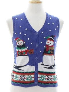 1980's Unisex Girls or Boys Ugly Christmas Sweater Vest