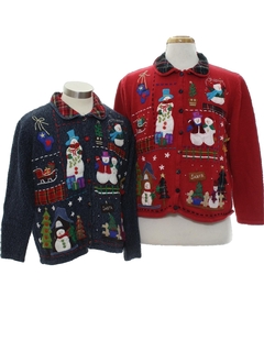 his and hers matching ugly christmas sweaters