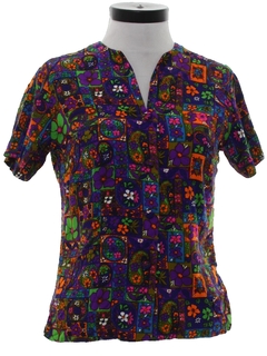 womens shirts 60s rustyzipper mod