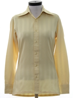 1970's Womens Solid Disco Shirt