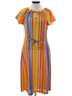 1970's Womens Mod Print Dress