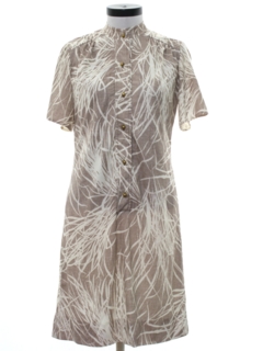 1970's Womens Nelly Don Mod Print Designer Dress