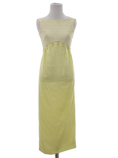 1960's Womens or Girl Cocktail Maxi Dress