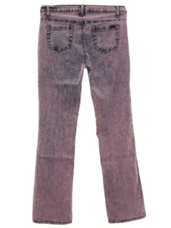 1990's Womens Boot Cut Flared Leg Denim Over Dyed Jeans Pants