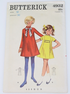 1960's Womens/Girls Mod Pattern