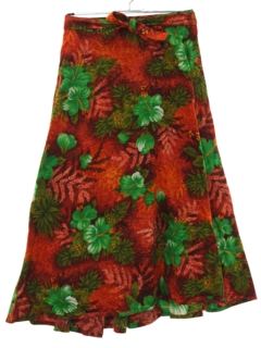 1970's Womens Hawaiian Wrap Skirt