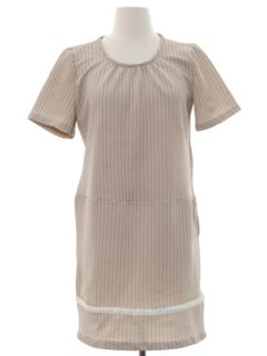 1970's Womens Mod Knit A-Line Mini Dress