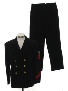 1960's Mens Navy Officers Military Uniform