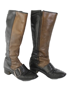 1960's Womens Accessories - Mod Leather Boots Shoes