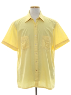 1960's Mens Mod Solid Sport Shirt