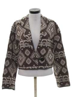 1980's Womens Totally 80s Equestrian Style Jacket