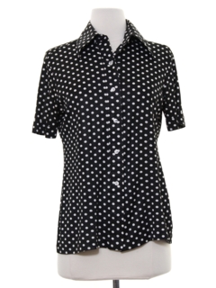 1970's Womens Polka Dot Shirt