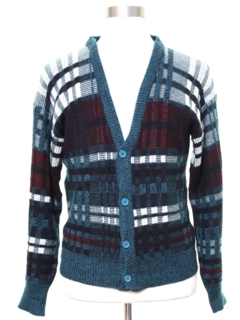1980's Mens Totally 80s Cosby Style Cardigan Sweateer