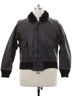 1980's Mens Bomber Leather Flight Jacket