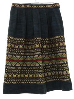 1970's Womens Guatemalan Style Skirt