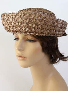 1950's Womens Accessories - Boater Hat