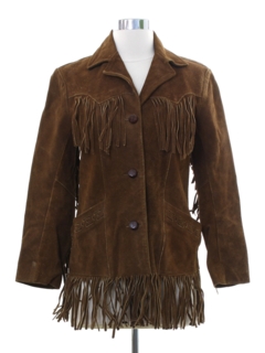 1960's Womens Fringed Leather Jacket