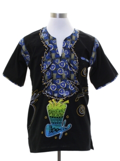 1970's Unisex Dashiki Style Tunic Shirt