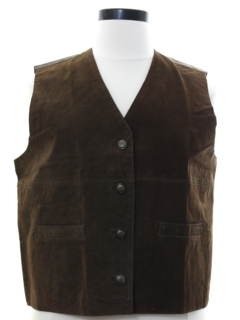 1990's Womens Suede Leather Vest