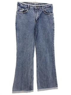 1990's Womens Low Rise Bellbottom Denim Jeans Pants