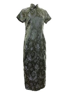 1990's Womens Cheongsam Maxi Dress